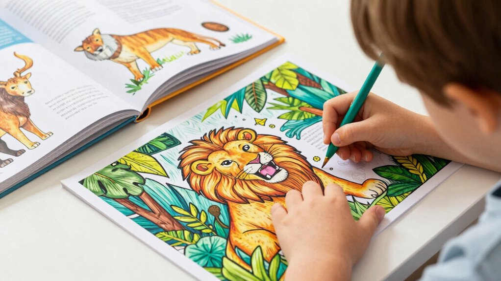 educational animal facts coloring