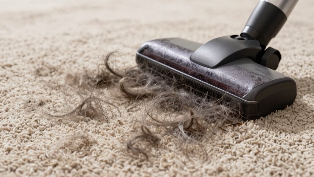 effective thick carpet hair removal
