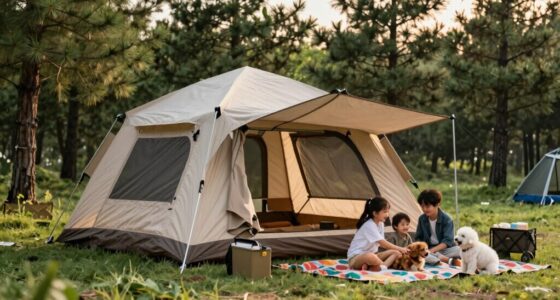 family dog camping tents