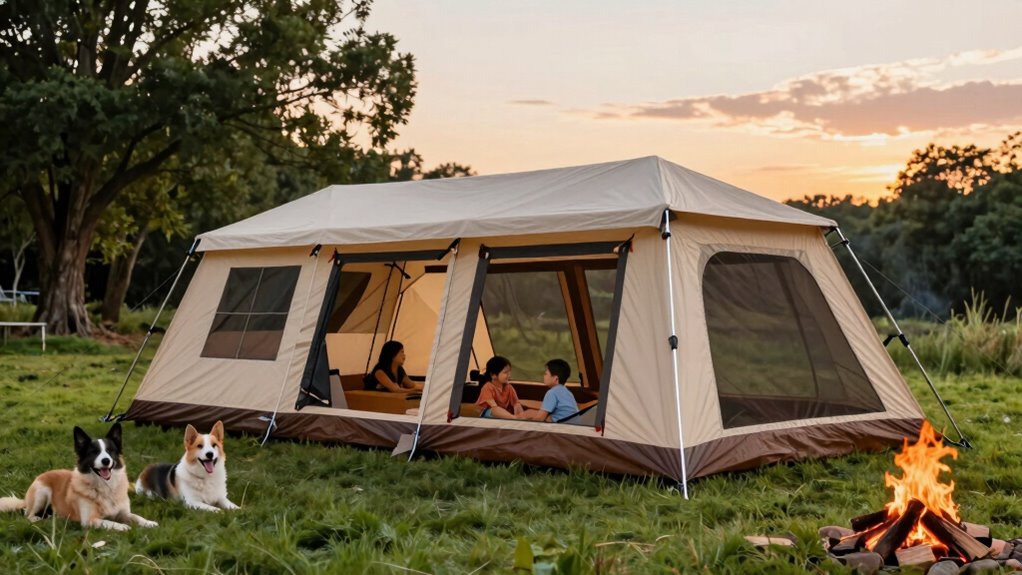 family friendly weather resistant spacious tent