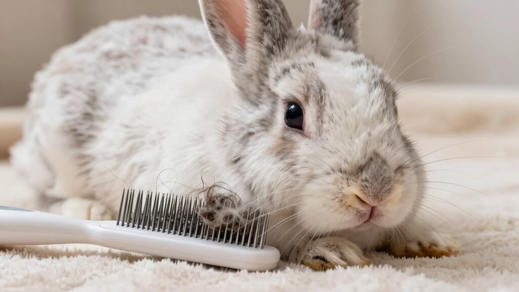 gentle consistent rabbit grooming