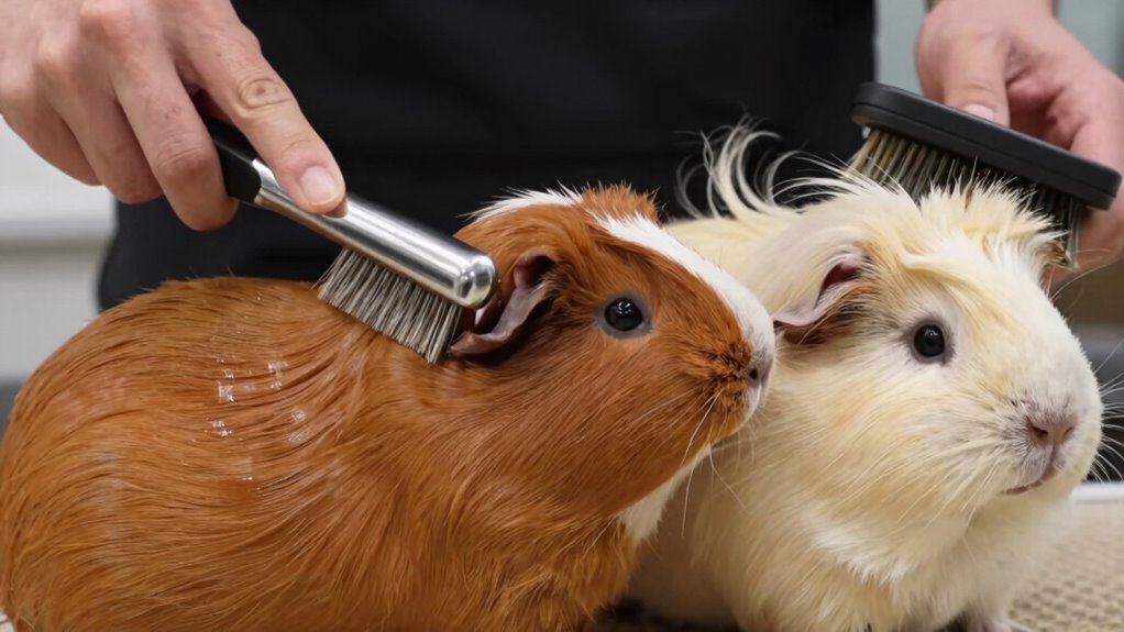 gentle grooming for short haired guinea pigs