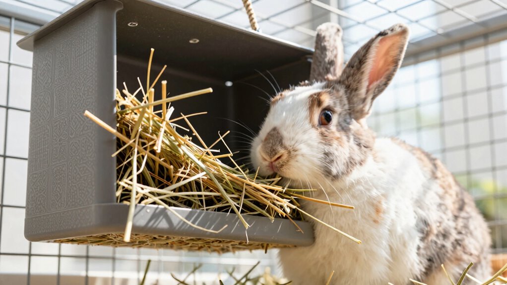 introduce hay feeder gradually