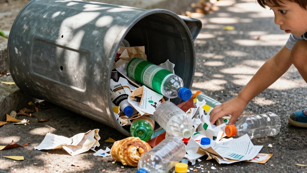 kids curious trash exploration