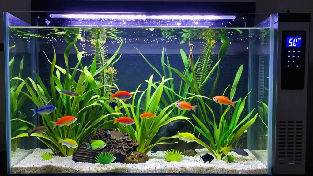 maintain stable aquarium temperature