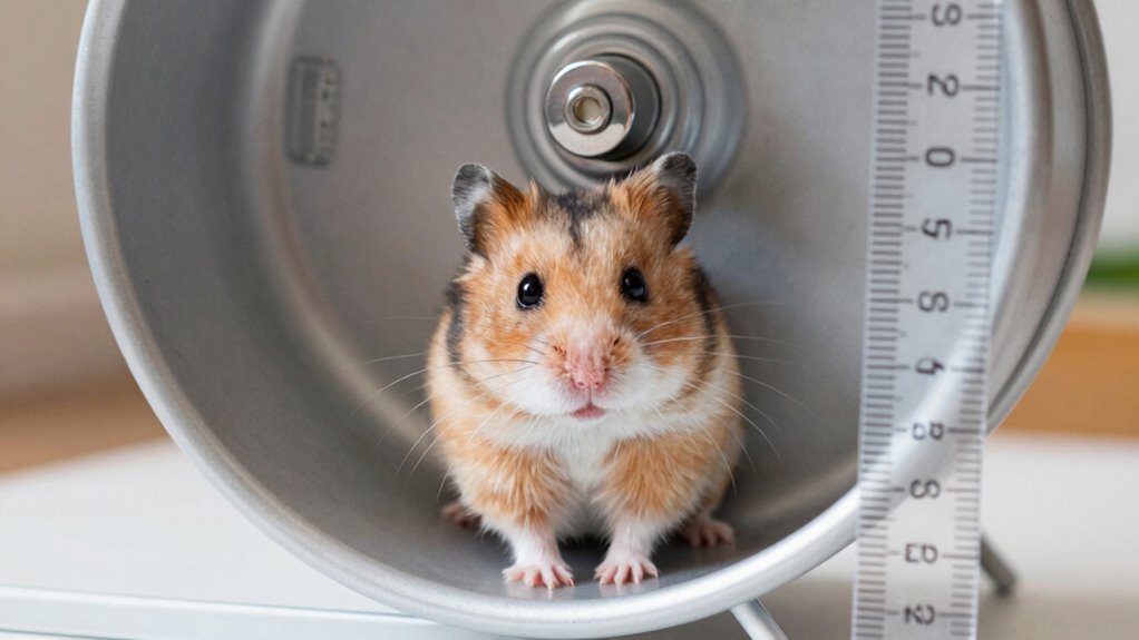 measure hamster for safe wheel