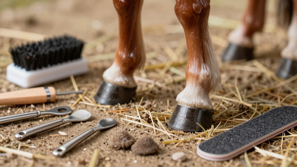 miniature horse hoof care tools