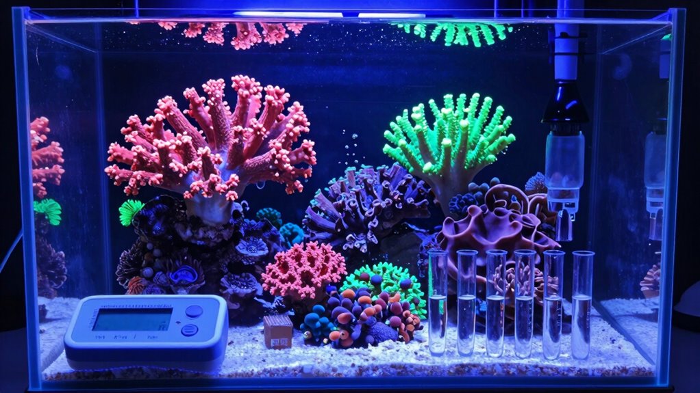 monitor reef water parameters