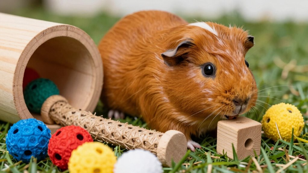 observe guinea pig toy preferences