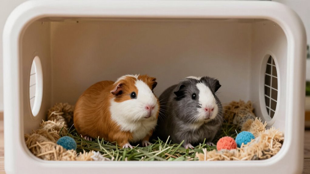 peaceful guinea pig environment