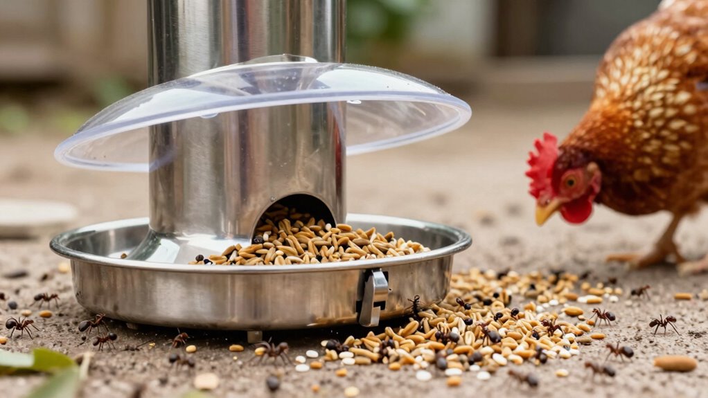 pests attracted by exposed feed