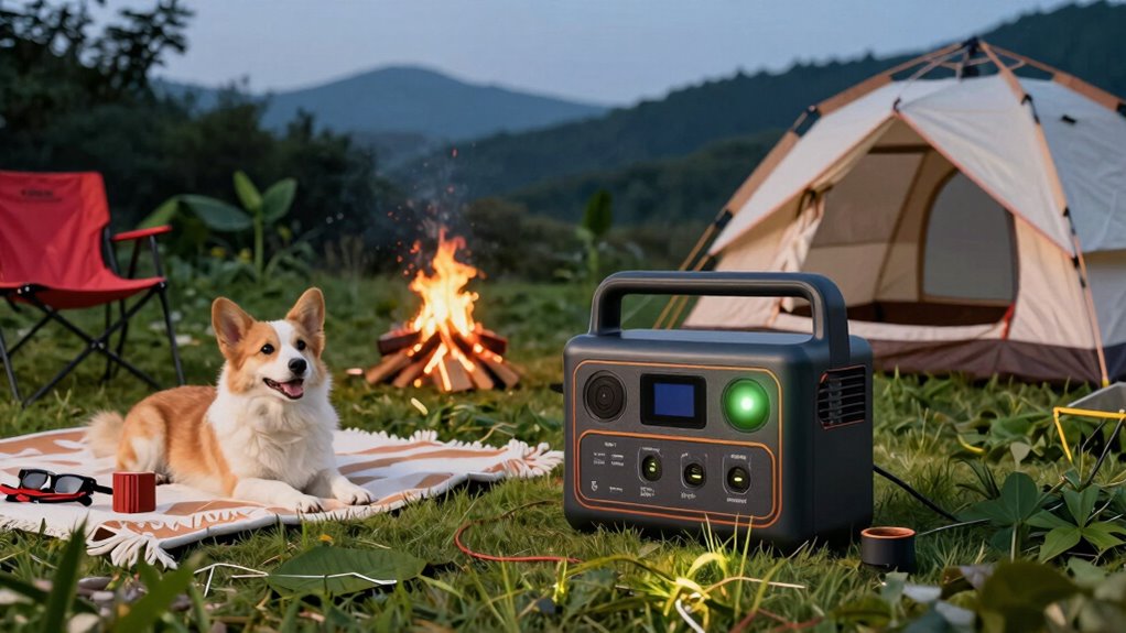 pet camping power considerations