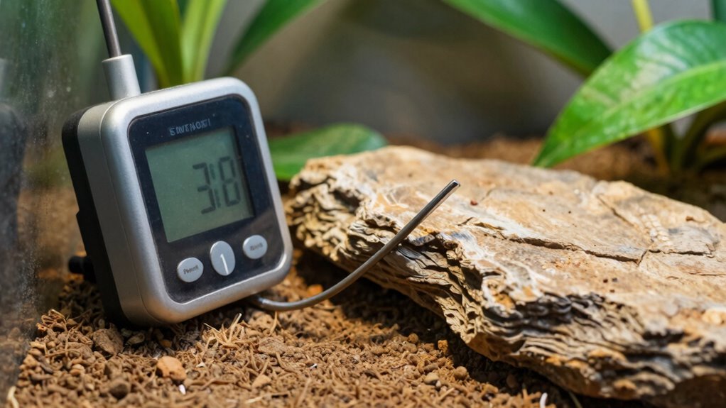 place probe near basking area