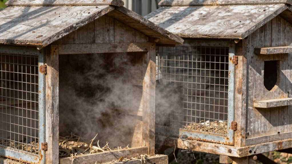 poor ventilation trapping ammonia