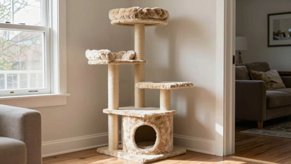 proper scratching post placement