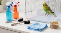 quick bird cage cleaning