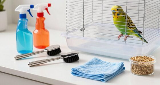 quick bird cage cleaning