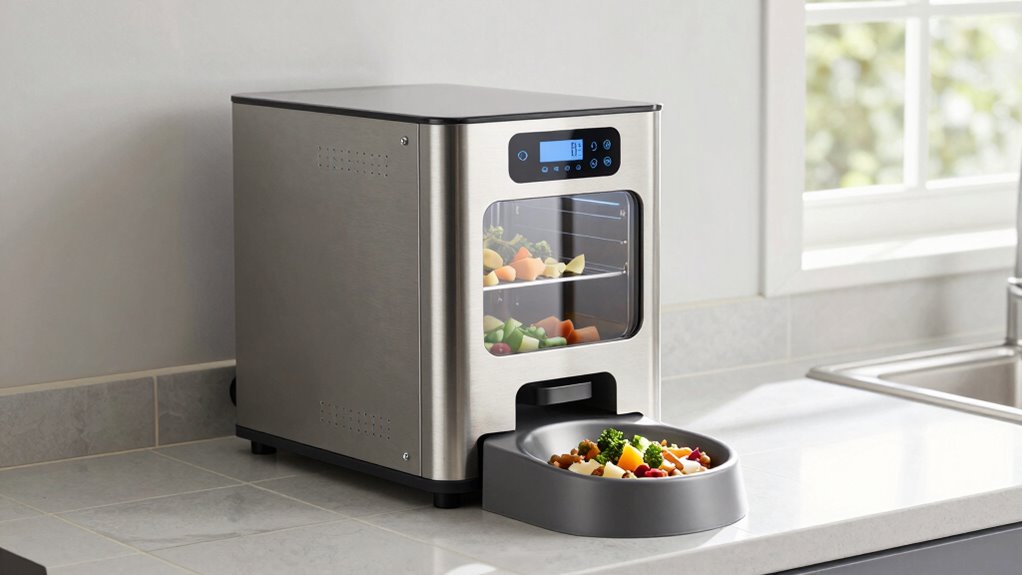 refrigerated pet feeder features