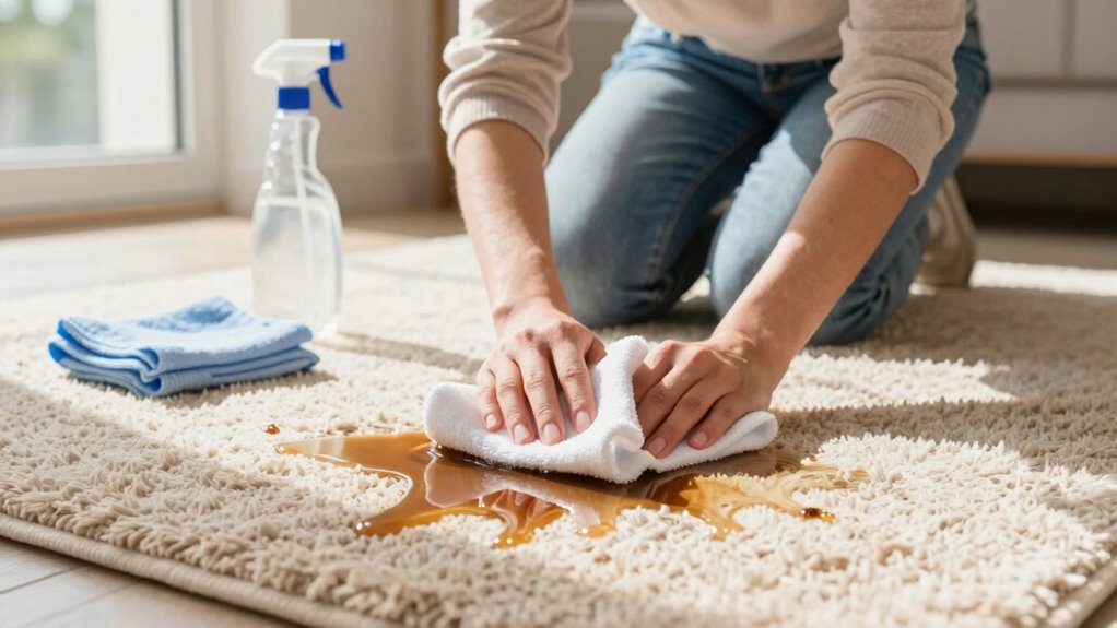 respond quickly use proper cleaner