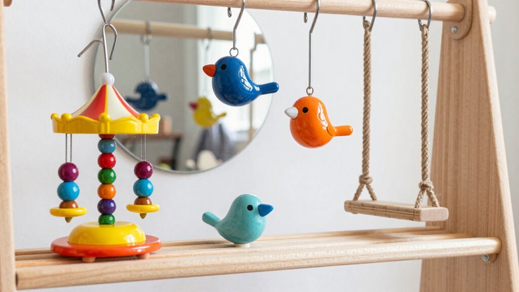 rotate bird toys regularly