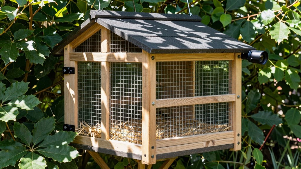 secure outdoor hutch enclosure