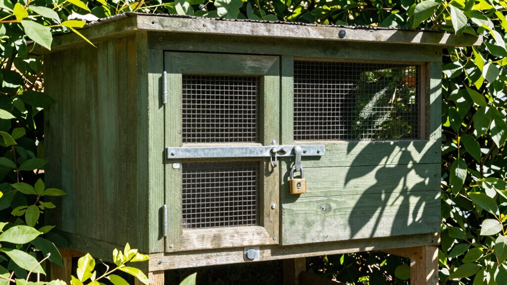 secure outdoor hutch locks