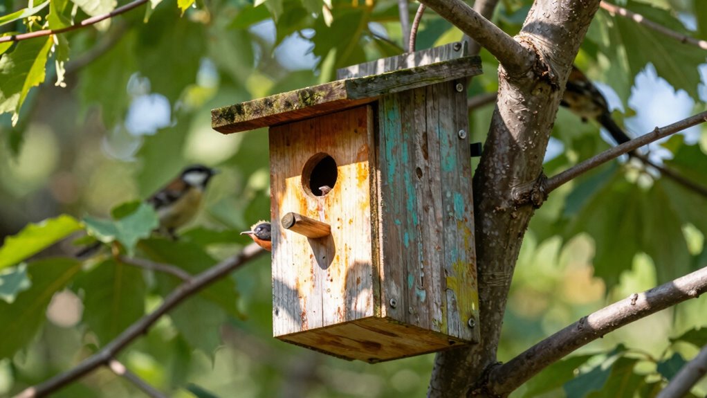 secure stable birdhouse maintenance