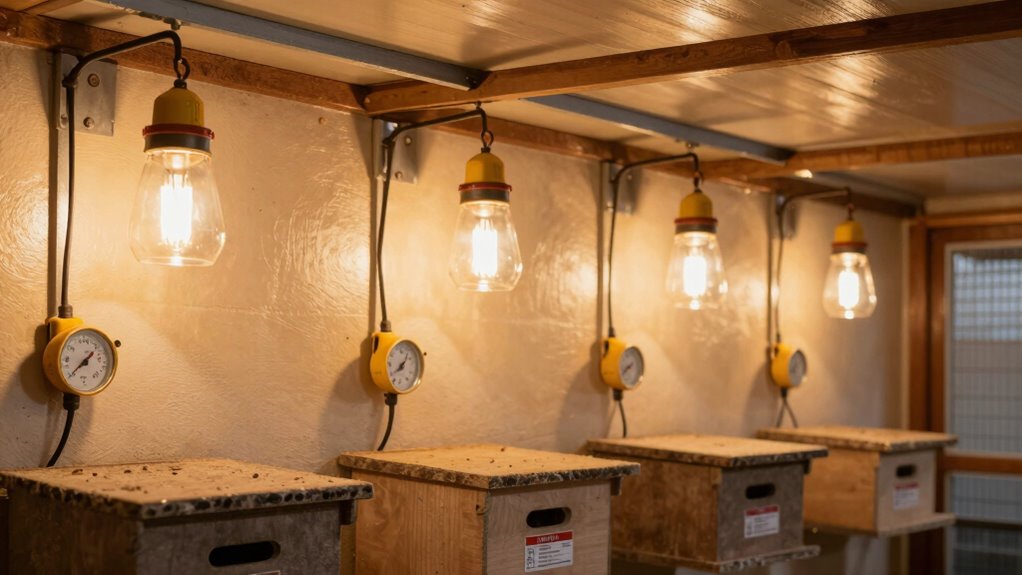 secure stable heat lamp placement