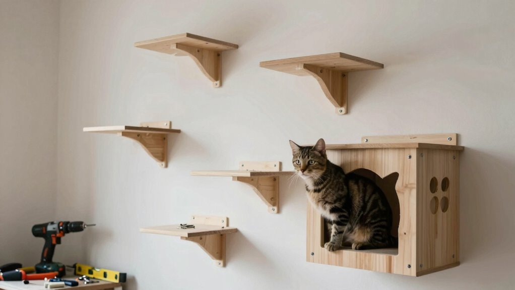 securely mount wall shelves