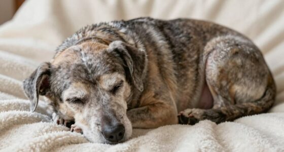 senior dog sleeping position
