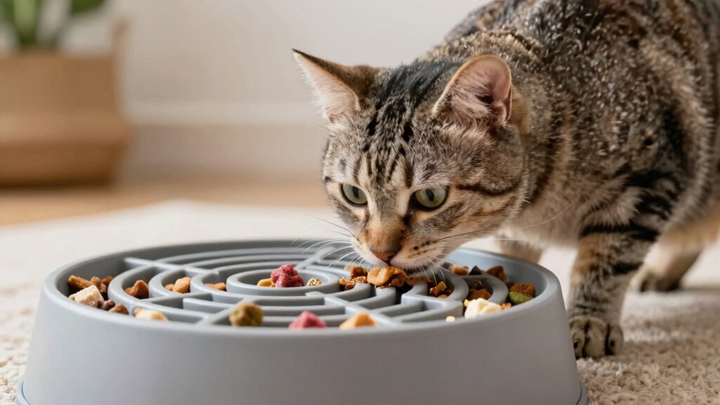 slow feeding improves cat health