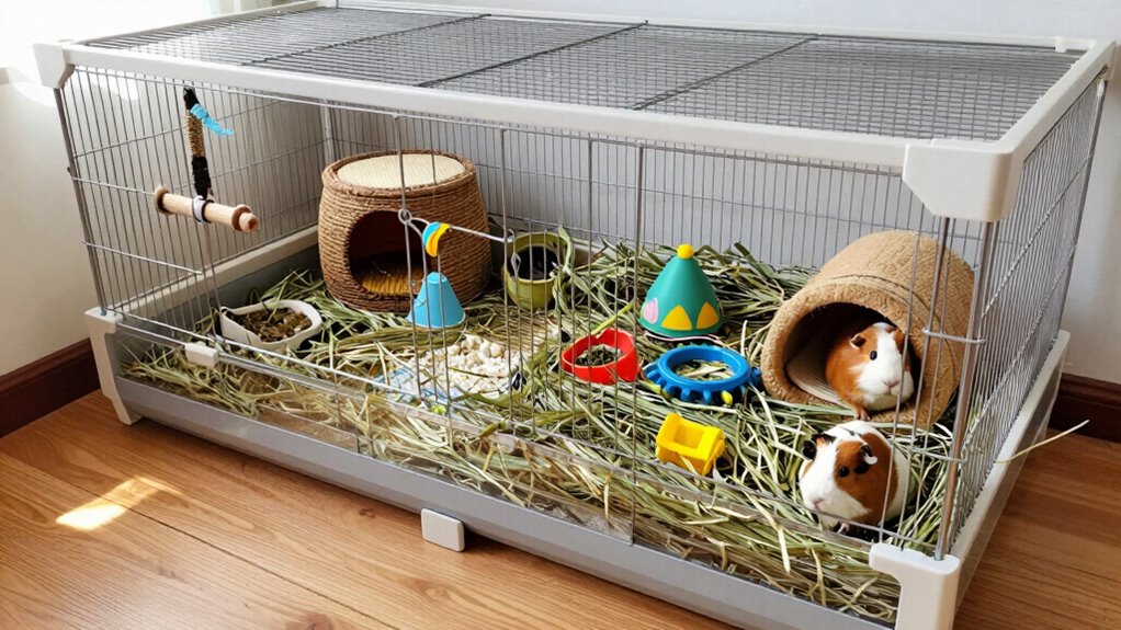 spacious cage promotes health
