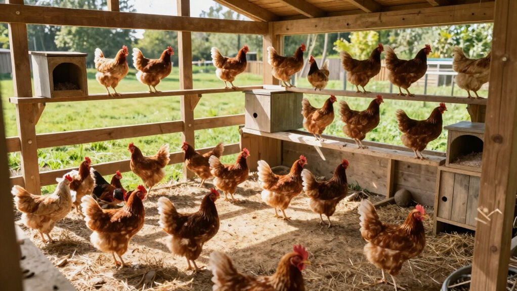 spacious coop reduces aggression