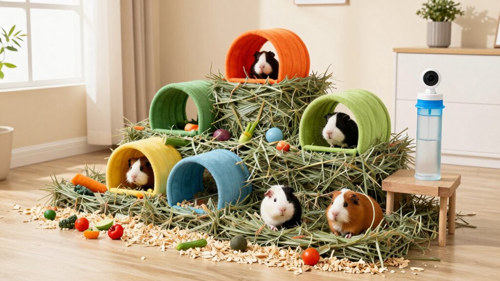 spacious guinea pig cages