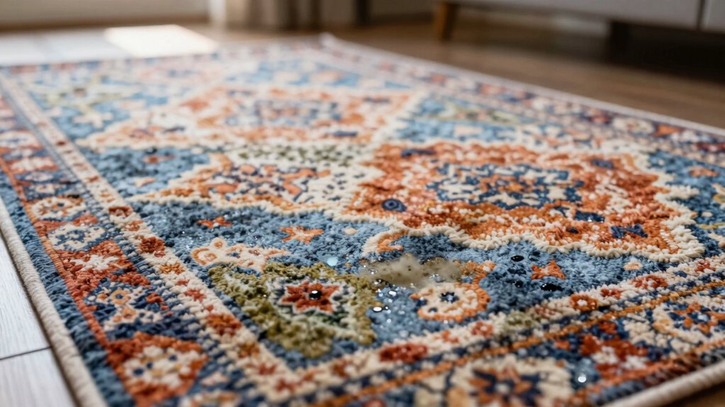 thorough drying prompt stain removal