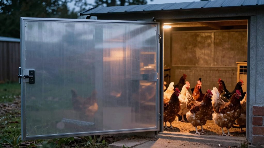 timing guards chickens safely