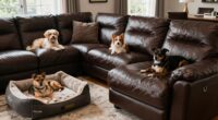 top durable leather dog sofas