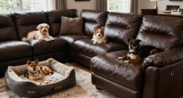 top durable leather dog sofas