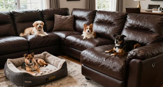 top durable leather dog sofas
