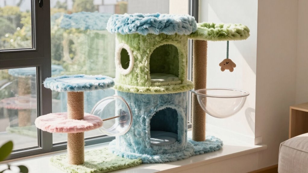 top multi level cat playhouses