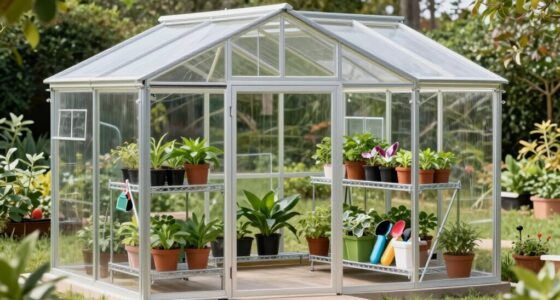 top polycarbonate greenhouse shelving