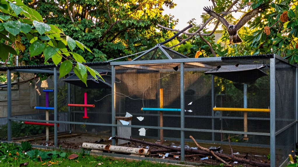 year round aviary maintenance