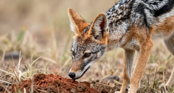 aardwolf feeds on termites