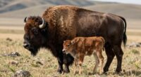 bison defend calves fiercely