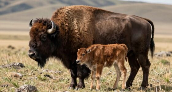 bison defend calves fiercely