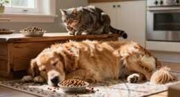 feeding dogs and cats