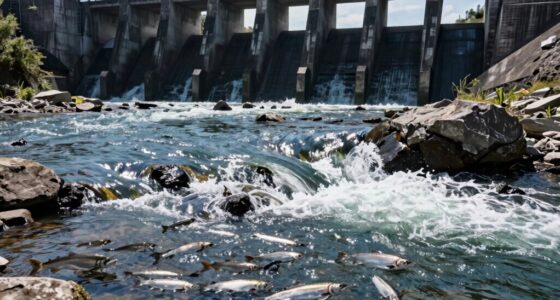 obstructing fish migration path