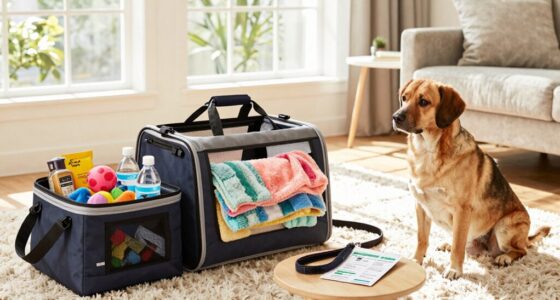 organized pet travel preparations