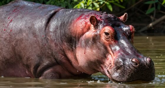 red sweat of hippos