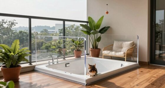 secure enclosed feline balcony